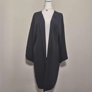 Zoran Vintage Dense Durable Heavyweight 100% Italian Silk Long Draped Cardigan L